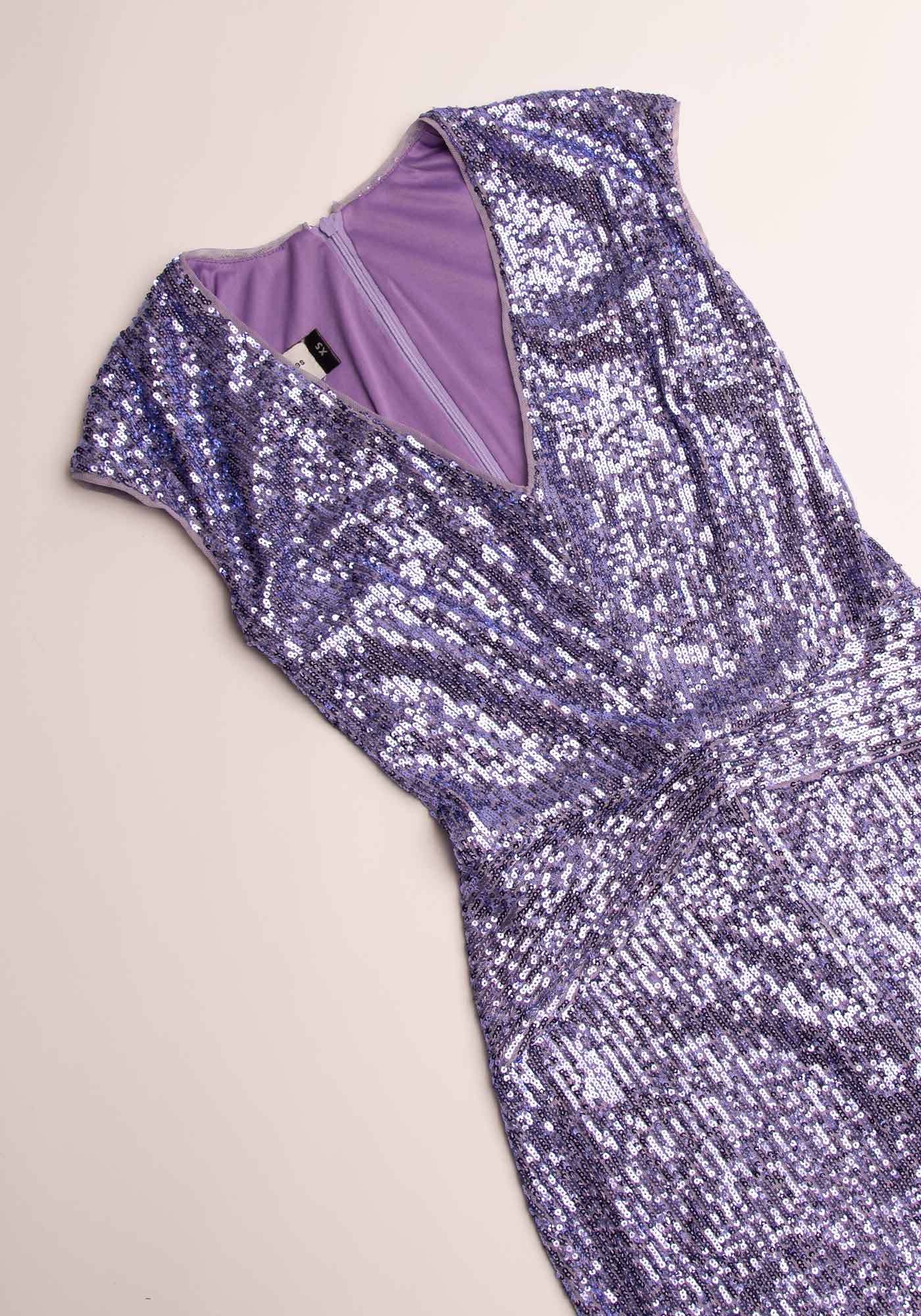 Fé Mini Dress in Purple Sequins