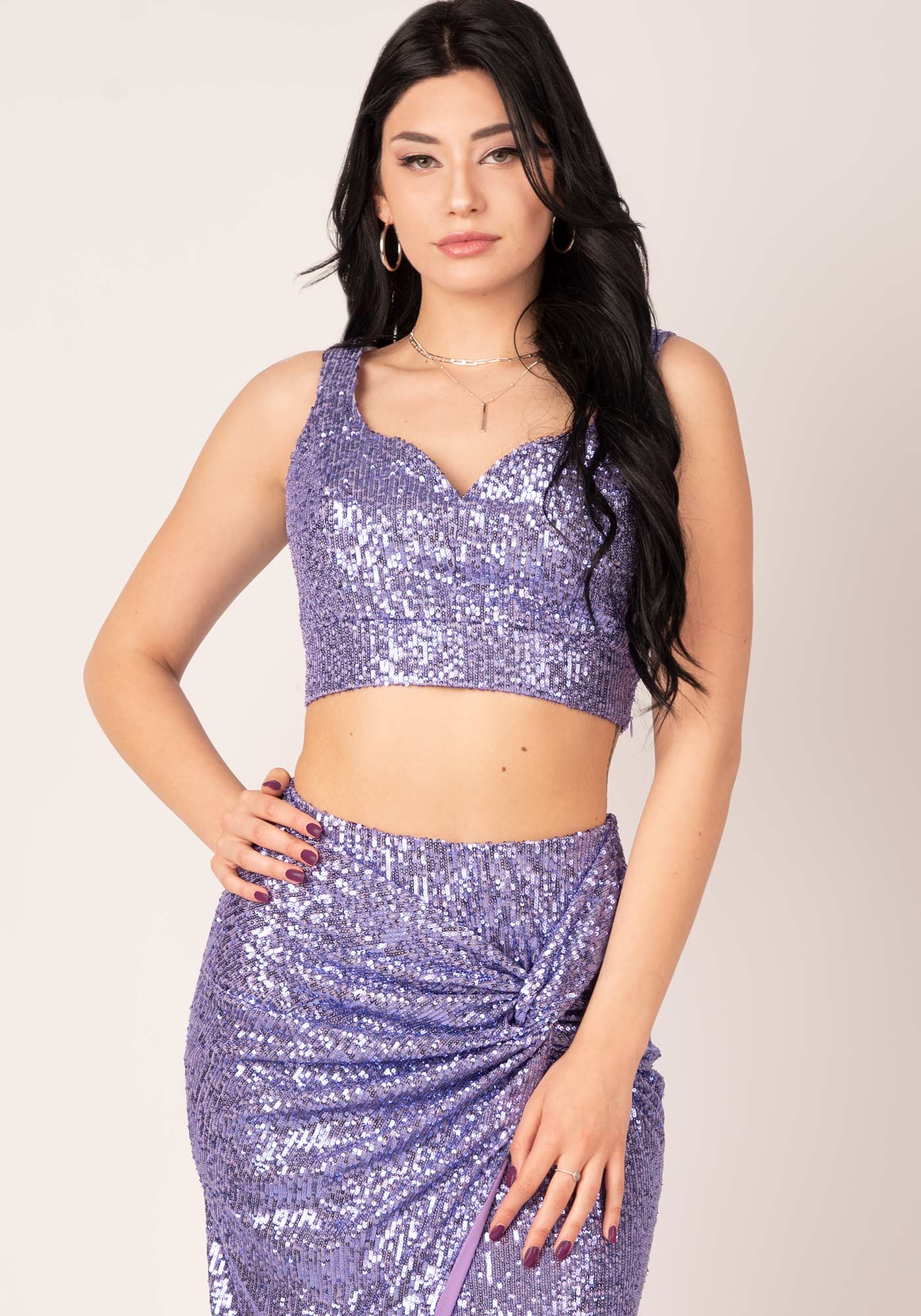 Sequin belly top deals