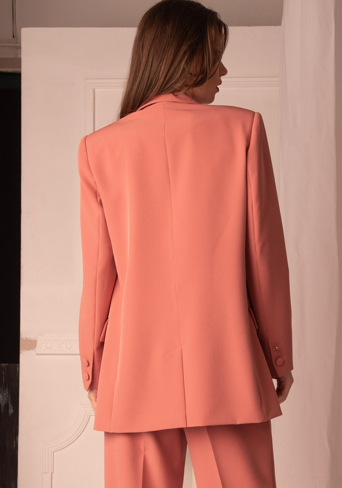 Women's Oversized Blazer in Terracotta Blush