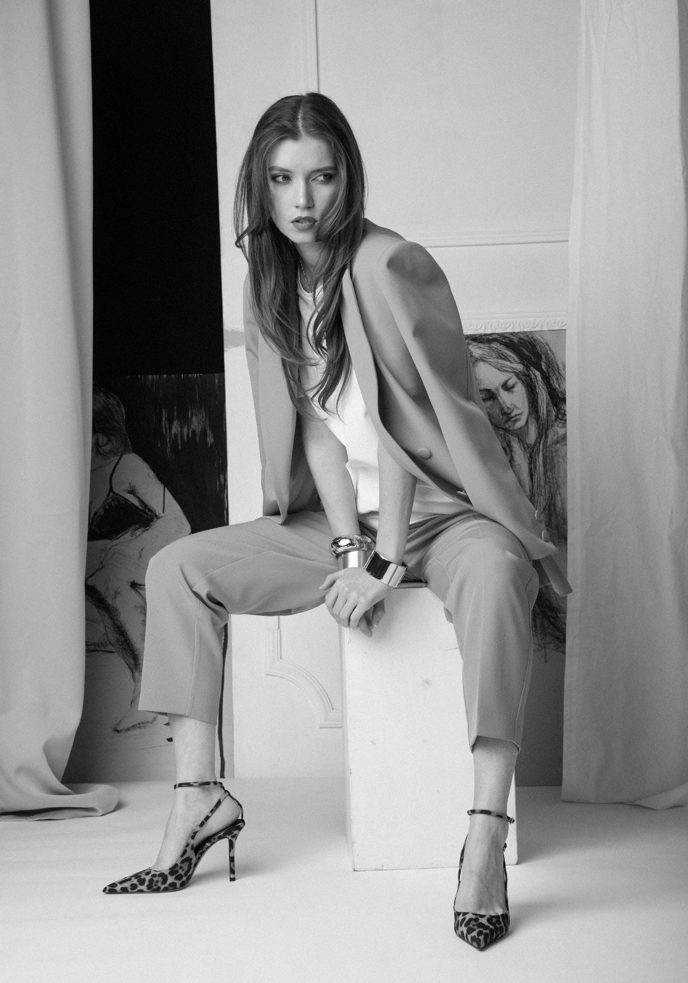 Women's Oversized Blazer in Terracotta Blush