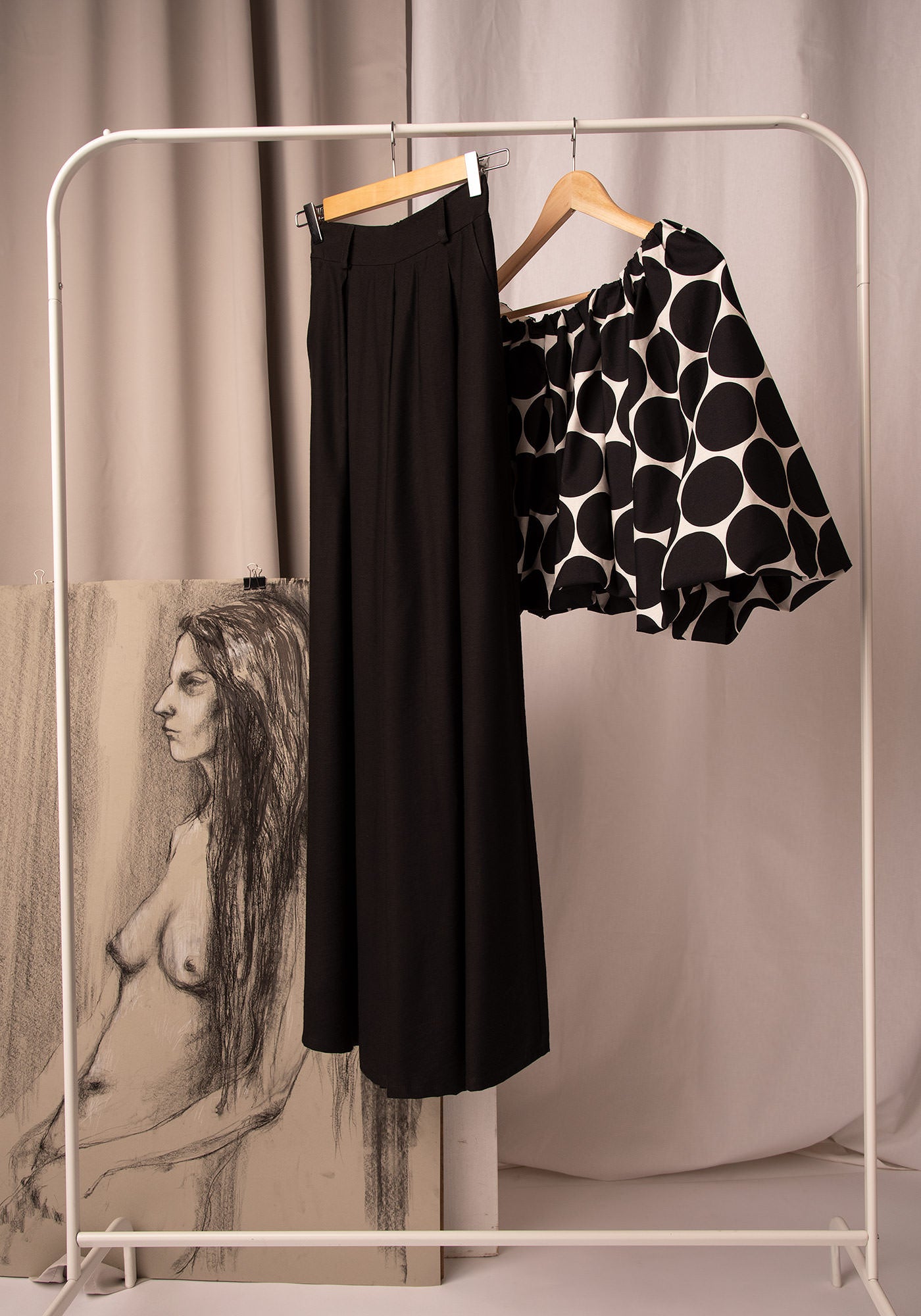 Women's Cloud Cotton Top in Polka dot