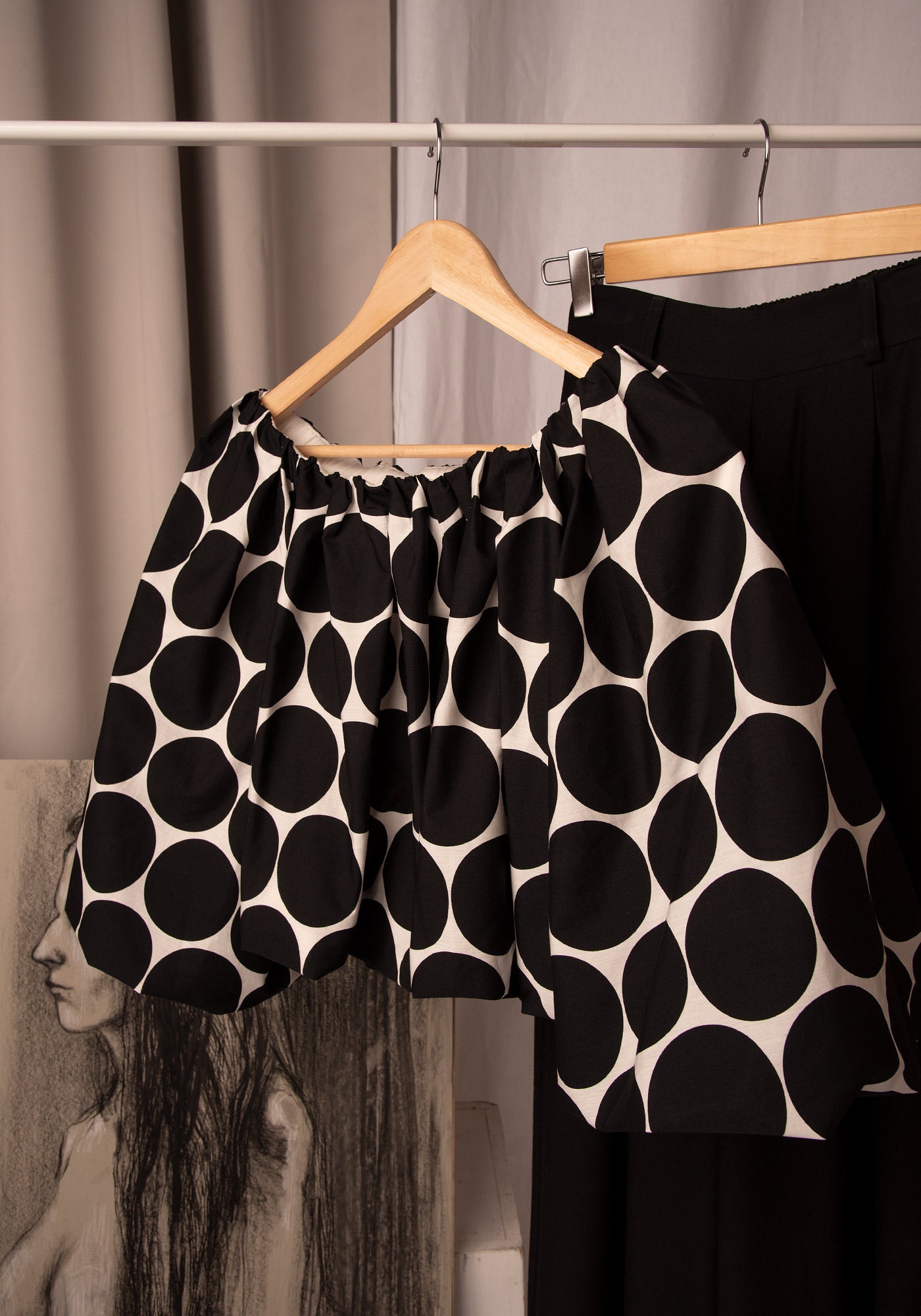 Women's Cloud Cotton Top in Polka dot