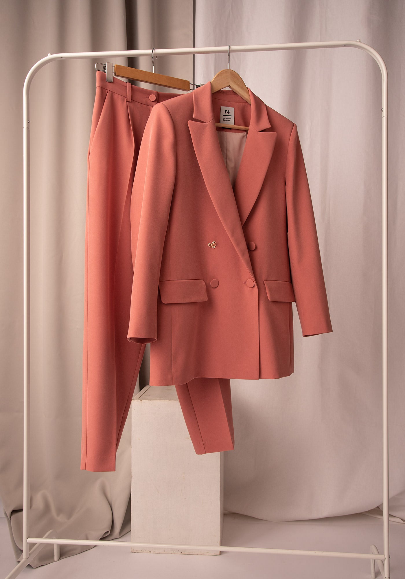 Women's Oversized Blazer in Terracotta Blush