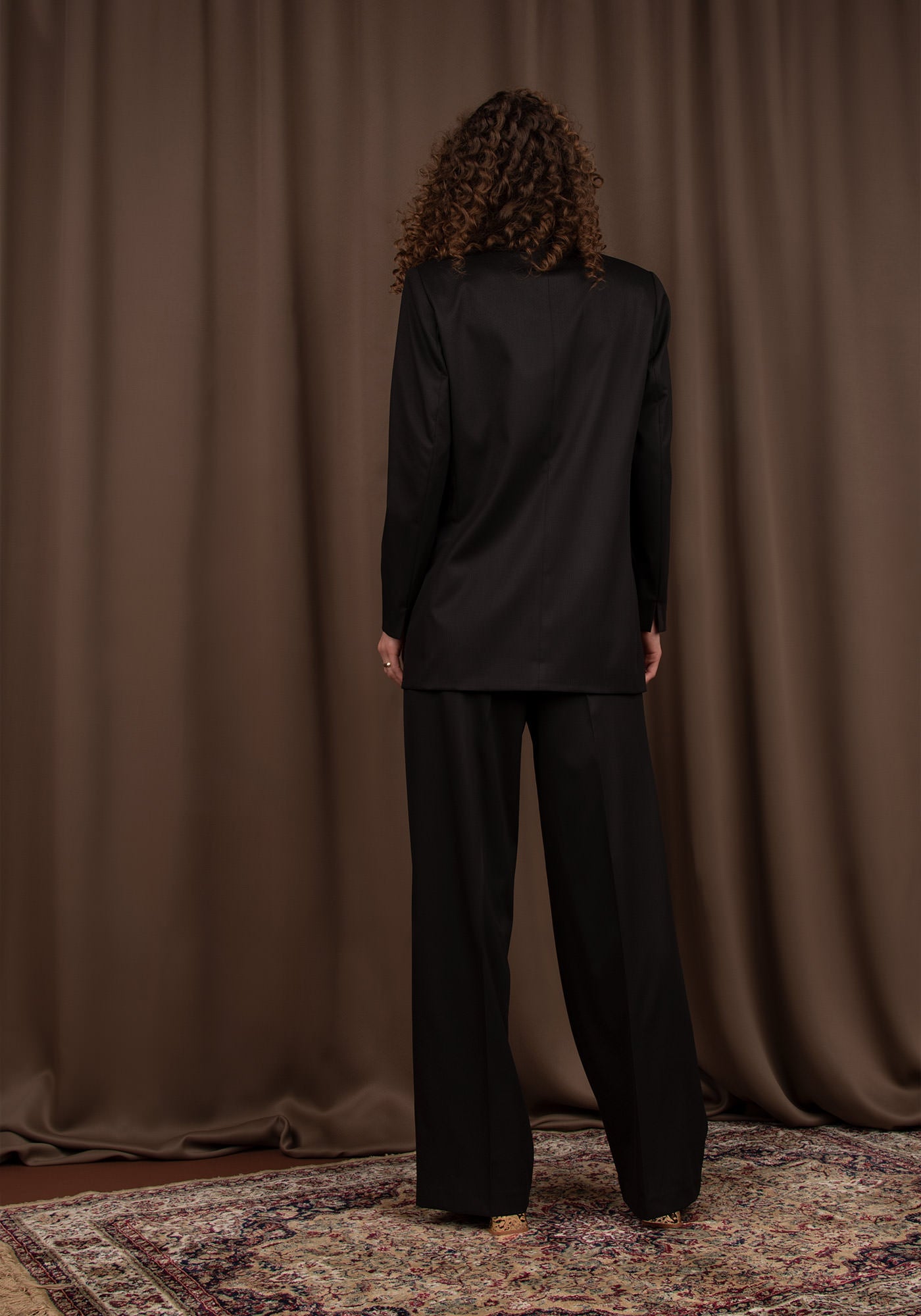 Women's Three Piece Power suit in Bengal Stripe black